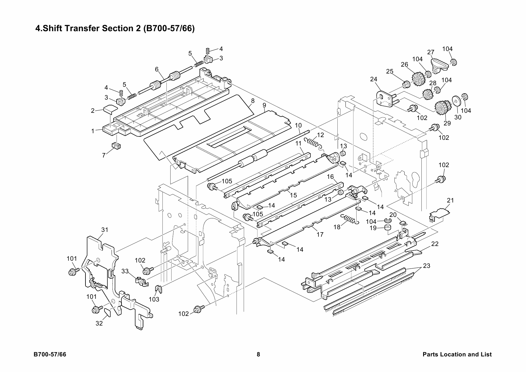 RICOH Options B700 FINISHER-SR4000 Parts Catalog PDF download-5